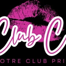 Neon pink and white “Club 3” logo on a dark background for @Le club 3: the C3, libertine club in Plérin.